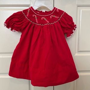 Smocked Candy Cane Dress